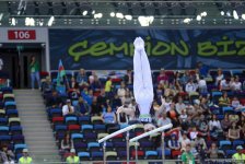 В рамках IV Игр исламской солидарности в Баку проходят соревнования по спортивной гимнастике (ФОТОСЕССИЯ)