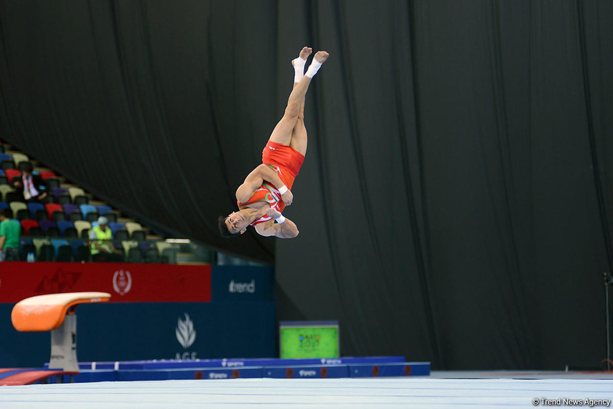 В рамках IV Игр исламской солидарности в Баку проходят соревнования по спортивной гимнастике (ФОТОСЕССИЯ)
