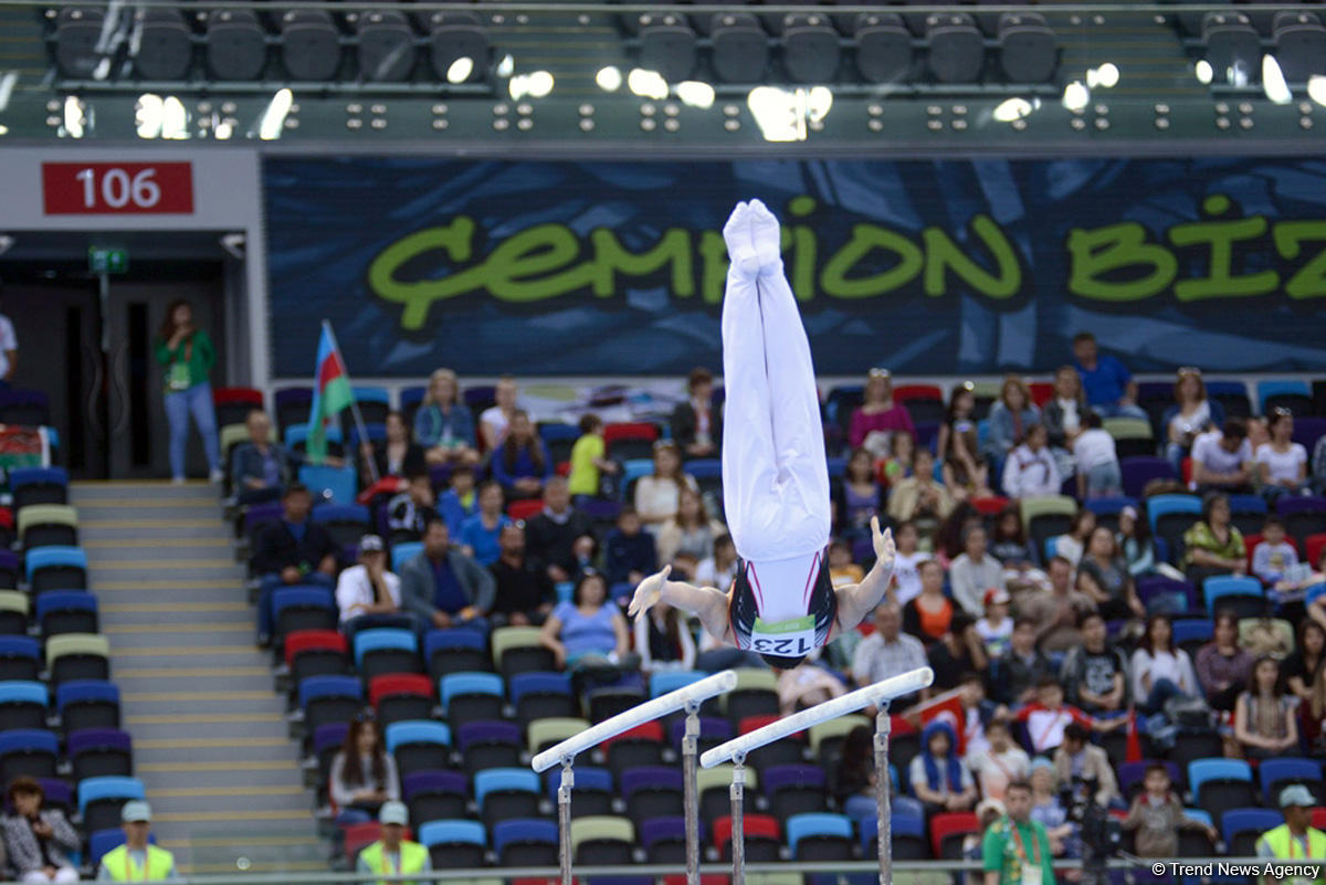 В рамках IV Игр исламской солидарности в Баку проходят соревнования по спортивной гимнастике (ФОТОСЕССИЯ)