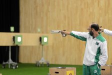 В рамках IV Игр исламской солидарности проходят соревнования по стрельбе из пистолета  (ФОТОРЕПОРТАЖ)