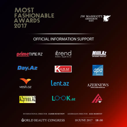 В Баку пройдет гала-вечер и церемония награждения Most Fashionable Award–2017