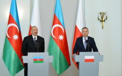 Президенты Азербайджана и Польши выступили с заявлениями для печати (ФОТО) (версия 2)