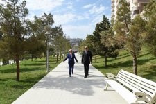 Президент Ильхам Алиев ознакомился с условиями, созданными в новом парке в Баку (ФОТО)