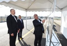 Президент Ильхам Алиев принял участие в открытии реконструированных дорог Пиршаги-Новханы и Бинагади-Новханы-Джорат (ФОТО)