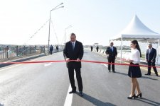 Президент Ильхам Алиев принял участие в открытии реконструированных дорог Пиршаги-Новханы и Бинагади-Новханы-Джорат (ФОТО)