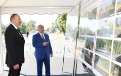 Президент Ильхам Алиев принял участие в открытии автомобильной дороги в Гахском районе (ФОТО)