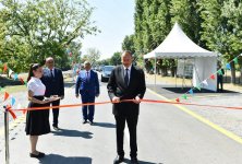 Президент Ильхам Алиев принял участие в открытии автомобильной дороги в Гахском районе (ФОТО)