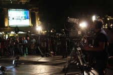 Анвер Садыгов и ансамбль "Qaytağı" исполнили на Площади фонтанов песни из кинофильмов (ФОТО)