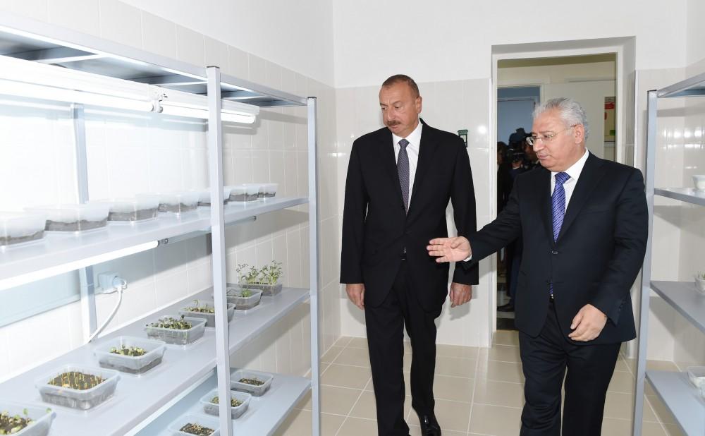 Президент Ильхам Алиев ознакомился с условиями, созданными в Гейгельской зональной ветеринарной лаборатории (ФОТО)