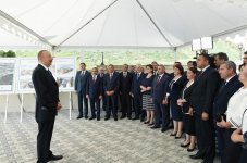 Президент Ильхам Алиев принял участие в открытии проекта снабжения города Гядабей питьевой водой (ФОТО)
