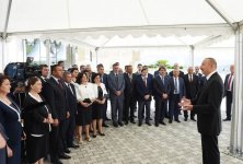 Президент Ильхам Алиев принял участие в открытии проекта снабжения города Гядабей питьевой водой (ФОТО)