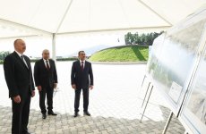 Президент Ильхам Алиев принял участие в открытии проекта снабжения города Гядабей питьевой водой (ФОТО)