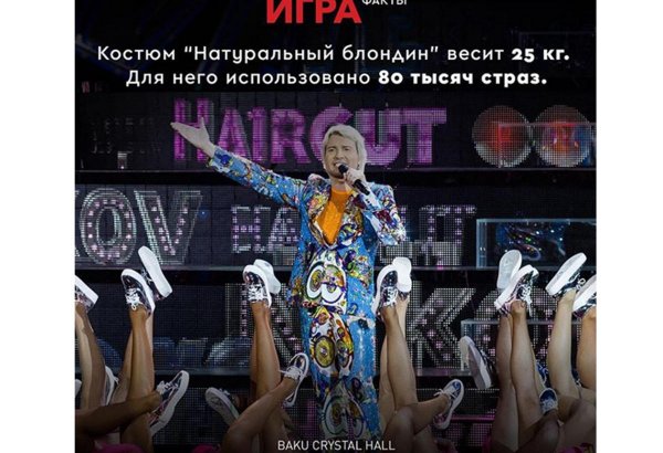 80 тысяч страз – в таком костюме Николай Басков выступит в Баку