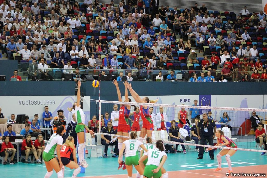 Азербайджанские волейболистки одержали первую победу в рамках Евро-2017 (ФОТО)