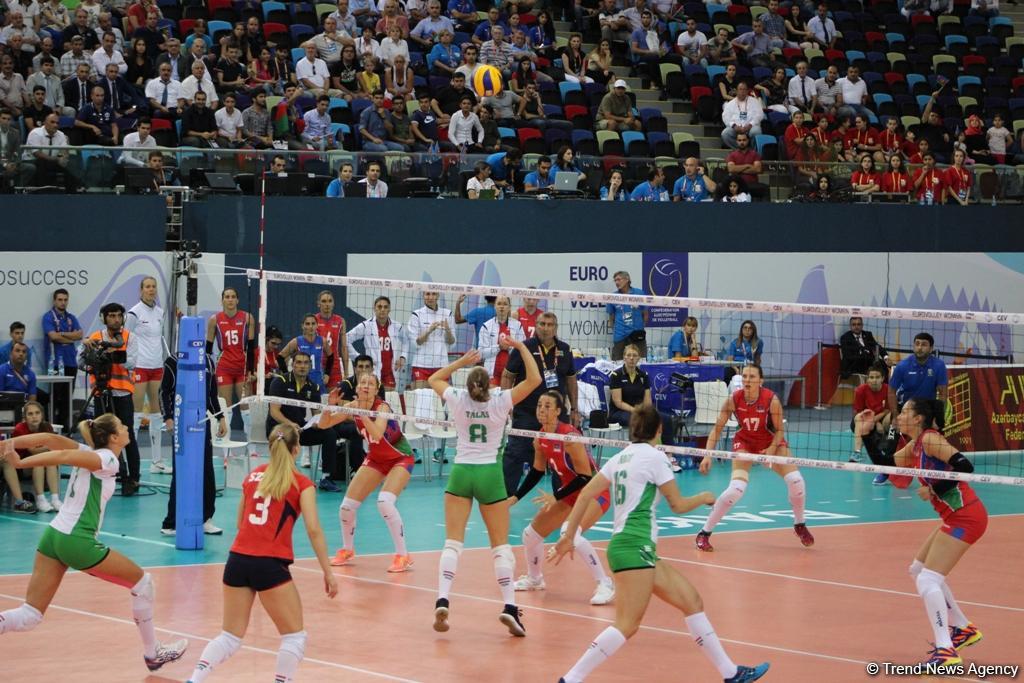 Азербайджанские волейболистки одержали первую победу в рамках Евро-2017 (ФОТО)