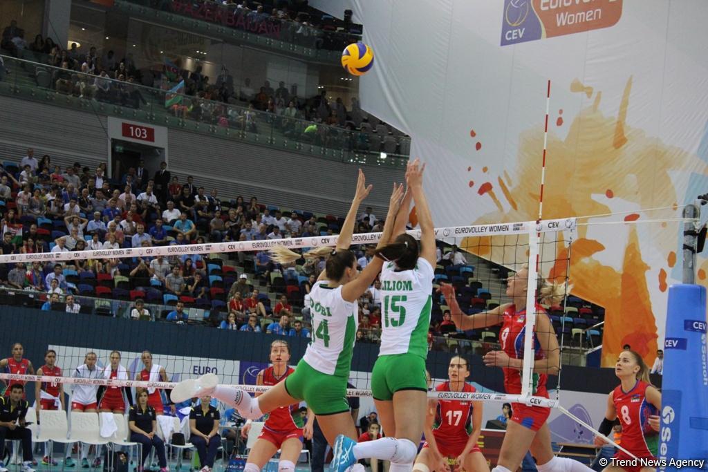 Азербайджанские волейболистки одержали первую победу в рамках Евро-2017 (ФОТО)