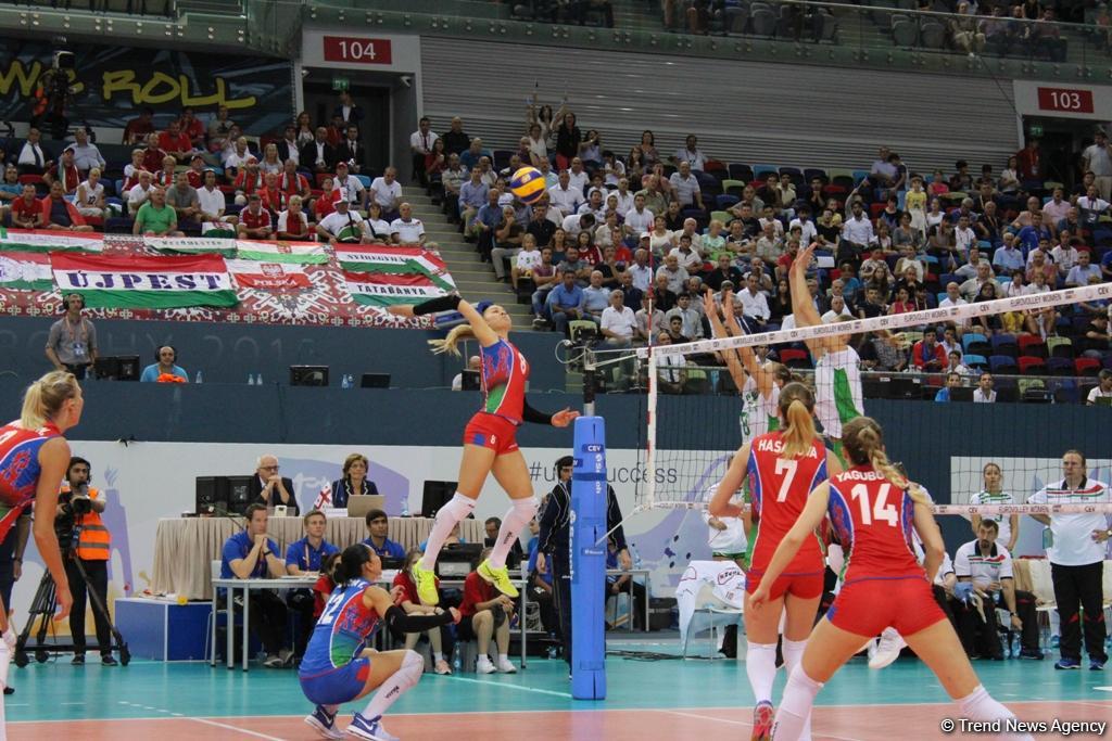 Азербайджанские волейболистки одержали первую победу в рамках Евро-2017 (ФОТО)