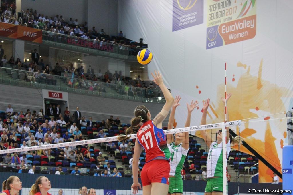 Азербайджанские волейболистки одержали первую победу в рамках Евро-2017 (ФОТО)