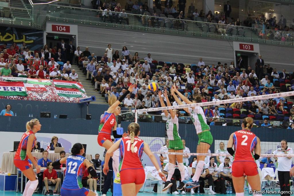 Азербайджанские волейболистки одержали первую победу в рамках Евро-2017 (ФОТО)