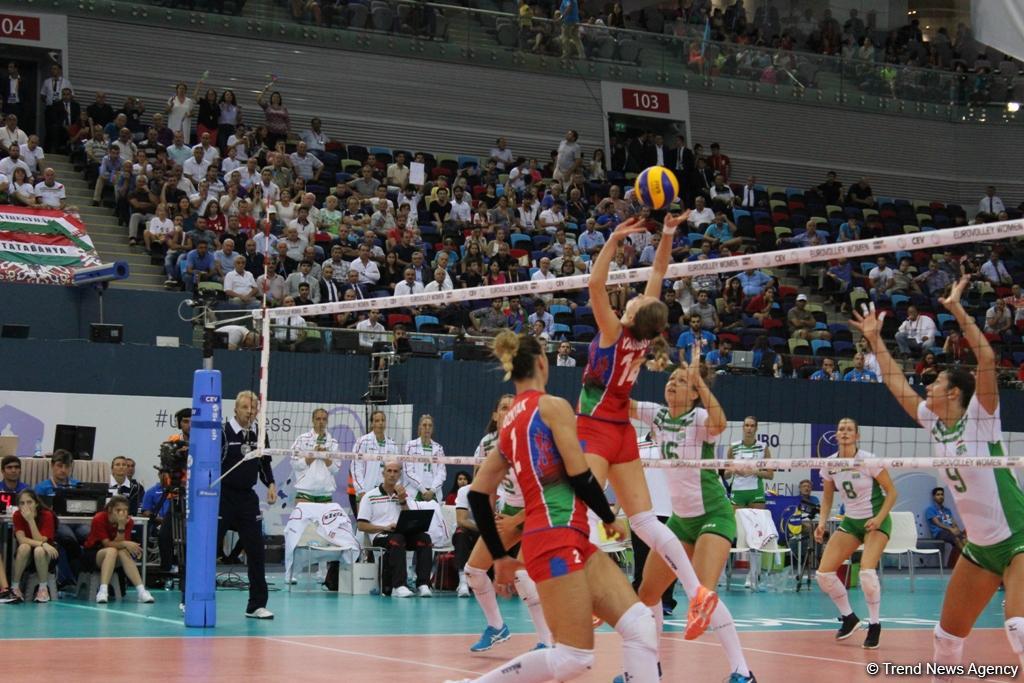 Азербайджанские волейболистки одержали первую победу в рамках Евро-2017 (ФОТО)