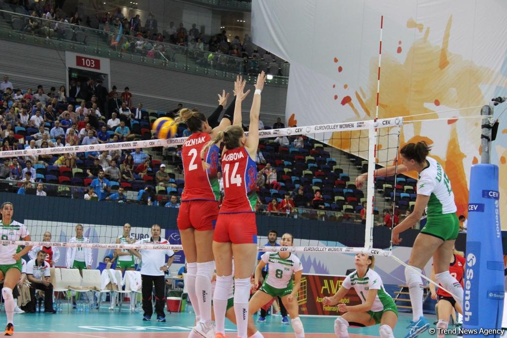 Азербайджанские волейболистки одержали первую победу в рамках Евро-2017 (ФОТО)