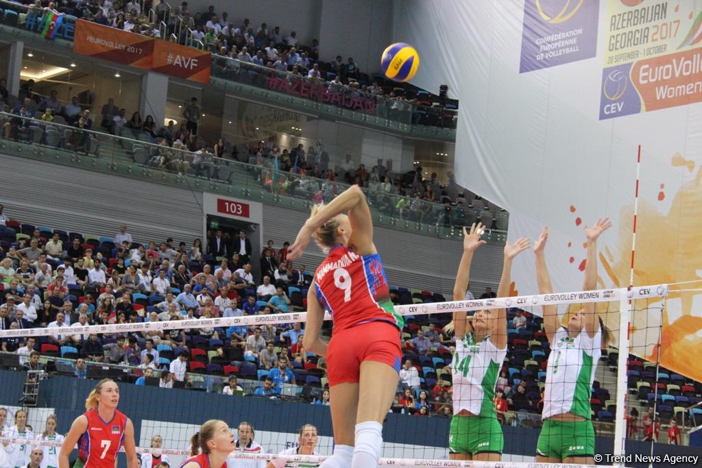 Азербайджанские волейболистки одержали первую победу в рамках Евро-2017 (ФОТО)