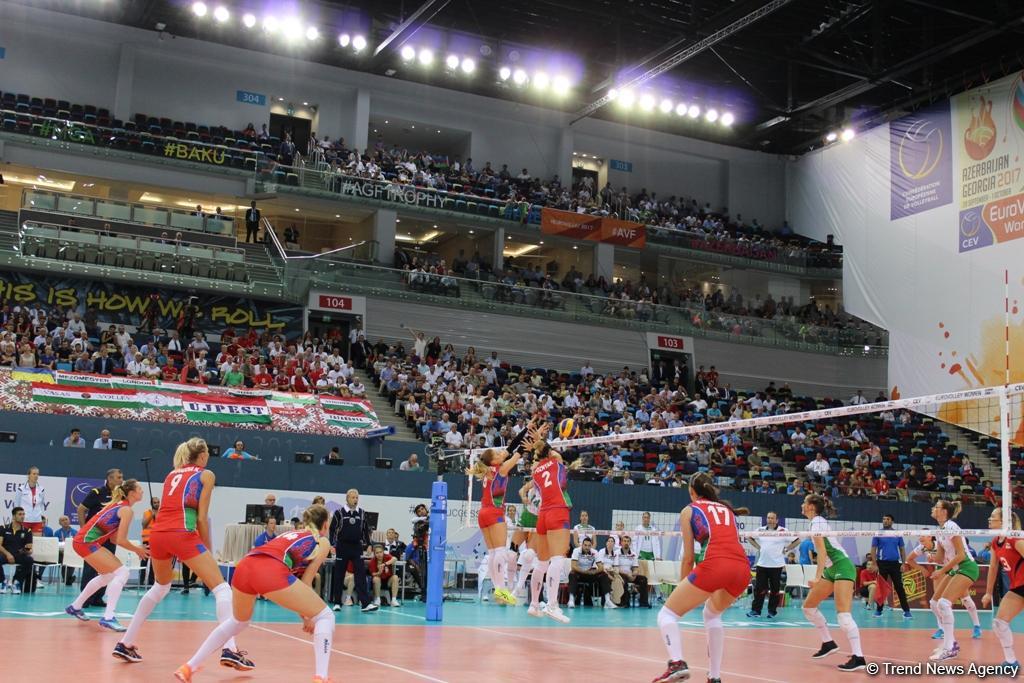 Азербайджанские волейболистки одержали первую победу в рамках Евро-2017 (ФОТО)