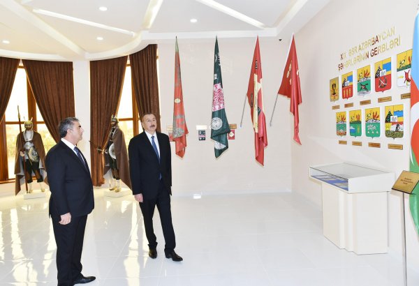 Президент Ильхам Алиев принял участие в открытии Музея Флага в Сальяне (ФОТО)