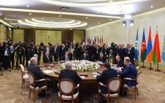 Президент Ильхам Алиев принял участие в заседании Совета глав государств СНГ в узком составе (ФОТО)