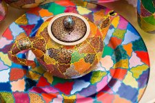 Ужин в бакинском ресторане в окружении красочных произведений искусств (ФОТО)