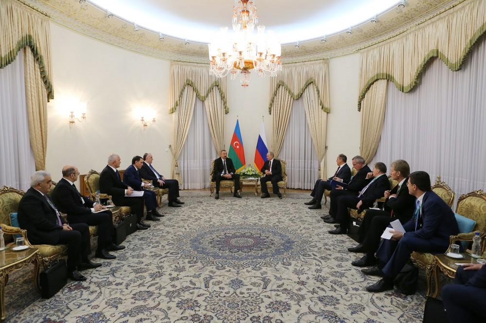 В Тегеране прошла встреча президентов Ильхама Алиева и  Владимира Путина (ФОТО)