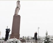 Президент Ильхам Алиев и его супруга прибыли в Губинский район (ФОТО)