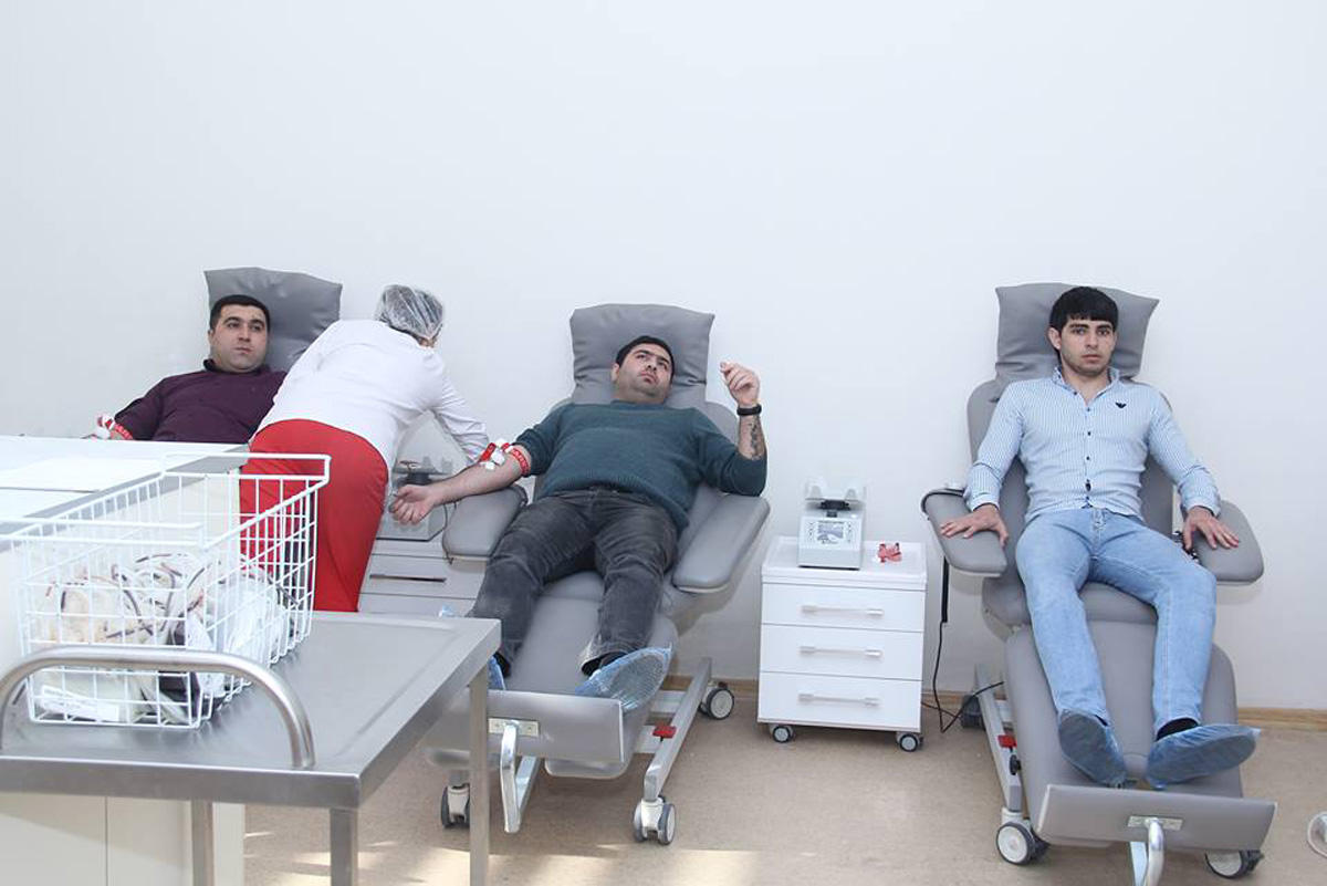 Азербайджанские спортсмены провели донорскую акцию (ФОТО)