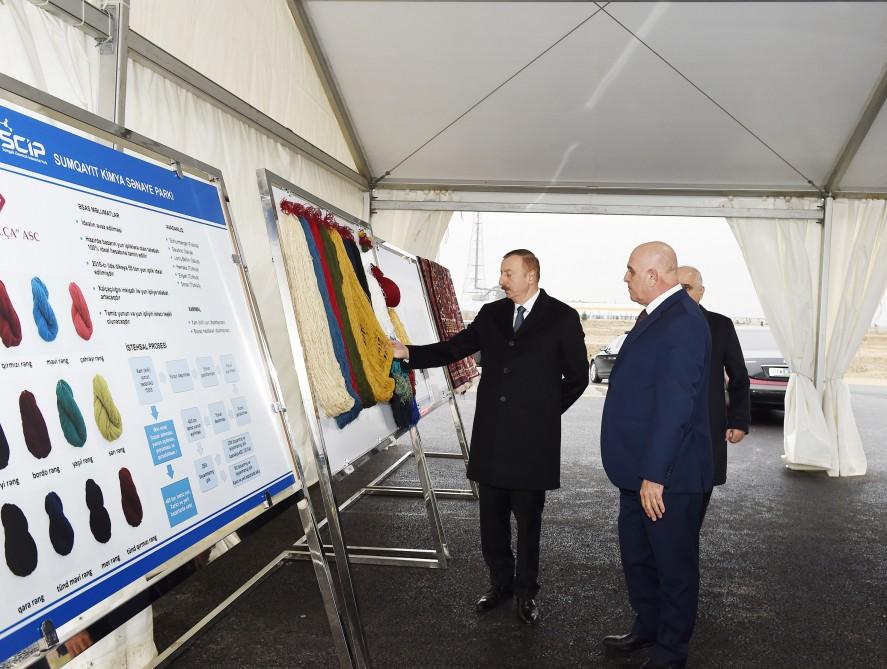 Президент Ильхам Алиев посетил Сумгайытский химико-промышленный парк (ФОТО)