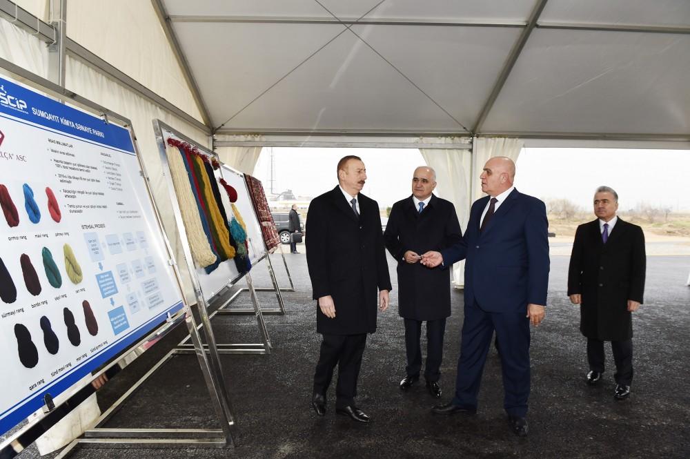 Президент Ильхам Алиев посетил Сумгайытский химико-промышленный парк (ФОТО)