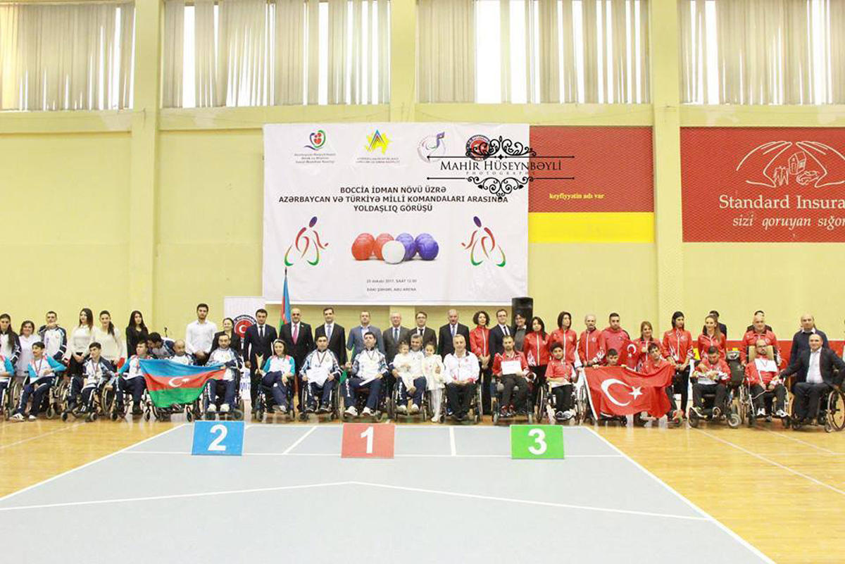 Товарищеский матч по бочче между Азербайджаном и Турцией (ФОТО)