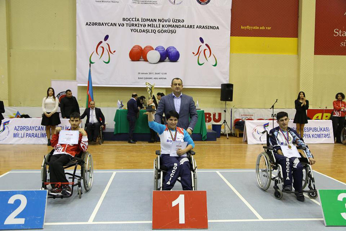 Товарищеский матч по бочче между Азербайджаном и Турцией (ФОТО)