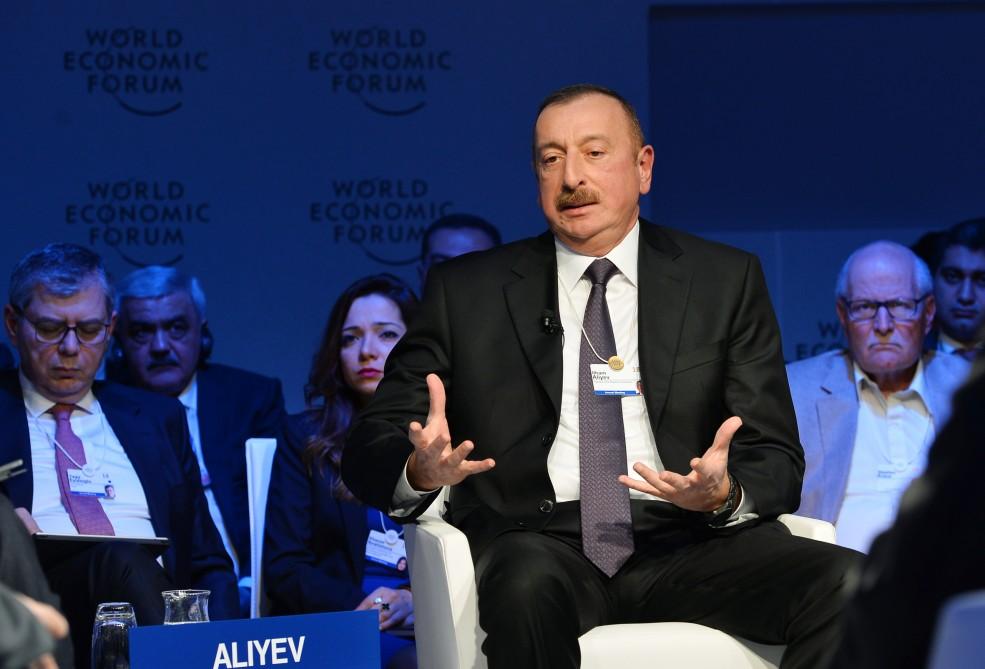 Президент Ильхам Алиев принял участие в интерактивном заседании на тему «Стратегический взгляд: Евразия» в рамках ВЭФ (ФОТО) (версия 2)
