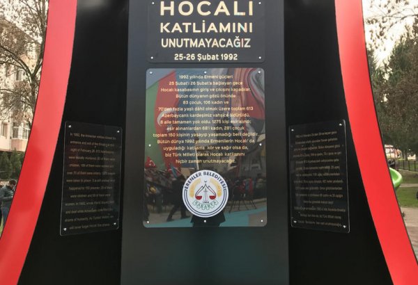 В Турции открылся памятник жертвам Ходжалинского геноцида (ФОТО, ВИДЕО)