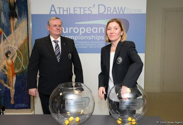 В Баку прошла жеребьевка Чемпионата Европы по прыжкам на батуте (ФОТО)