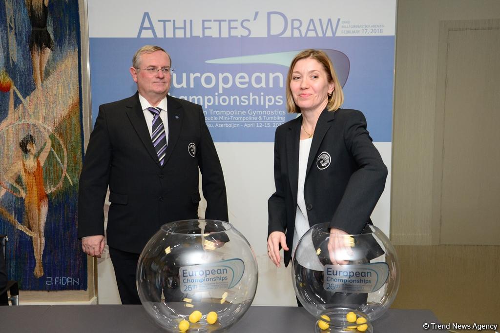 В Баку прошла жеребьевка Чемпионата Европы по прыжкам на батуте (ФОТО)