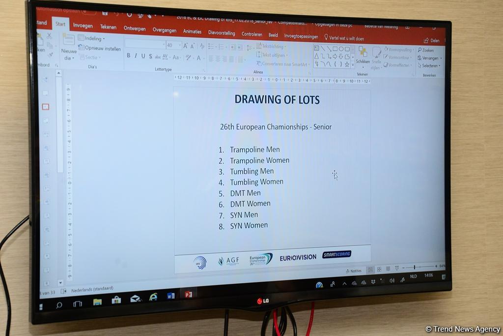 В Баку прошла жеребьевка Чемпионата Европы по прыжкам на батуте (ФОТО)