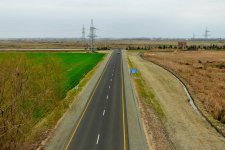 Президент Ильхам Алиев принял участие в открытии реконструированного участка Аран-Гарагаджи дороги Мингячевир-Бахрамтепе (ФОТО)