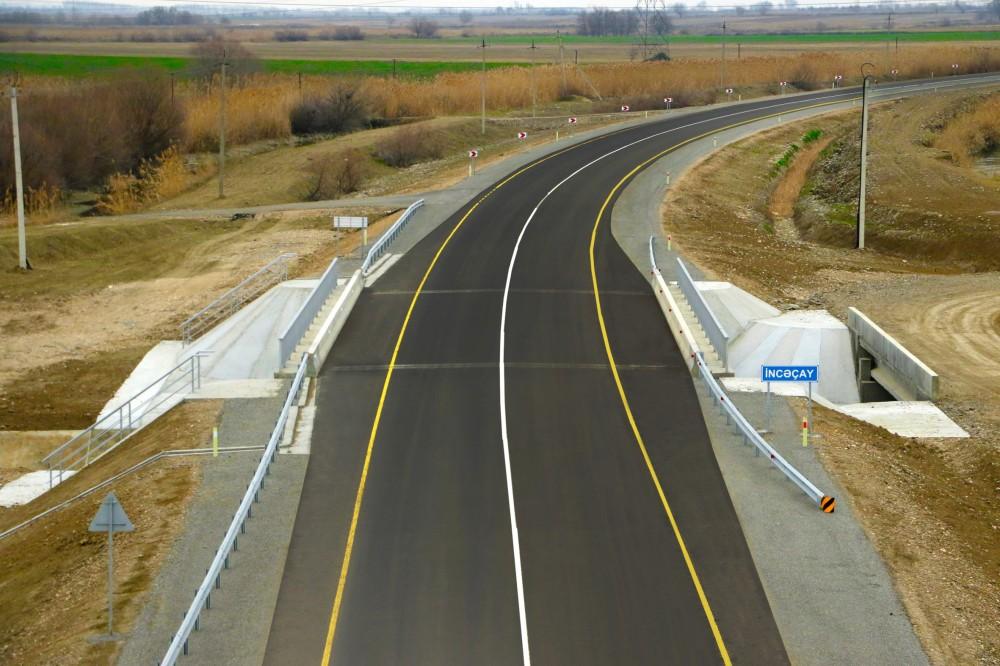 Президент Ильхам Алиев принял участие в открытии реконструированного участка Аран-Гарагаджи дороги Мингячевир-Бахрамтепе (ФОТО)