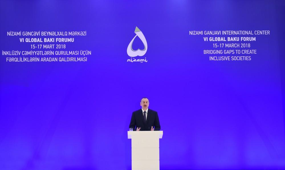 Президент Ильхам Алиев и его супруга приняли участие в VI Глобальном Бакинском форуме (ФОТО)