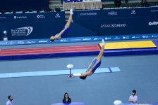 Стартовал третий день ЧЕ по прыжкам на батуте, двойном мини-батуте и акробатической дорожке в Баку (ФОТО)