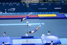 Стартовал третий день ЧЕ по прыжкам на батуте, двойном мини-батуте и акробатической дорожке в Баку (ФОТО)