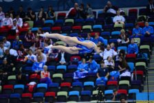 Стартовал третий день ЧЕ по прыжкам на батуте, двойном мини-батуте и акробатической дорожке в Баку (ФОТО)
