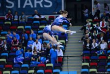 Стартовал третий день ЧЕ по прыжкам на батуте, двойном мини-батуте и акробатической дорожке в Баку (ФОТО)