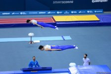 Стартовал третий день ЧЕ по прыжкам на батуте, двойном мини-батуте и акробатической дорожке в Баку (ФОТО)